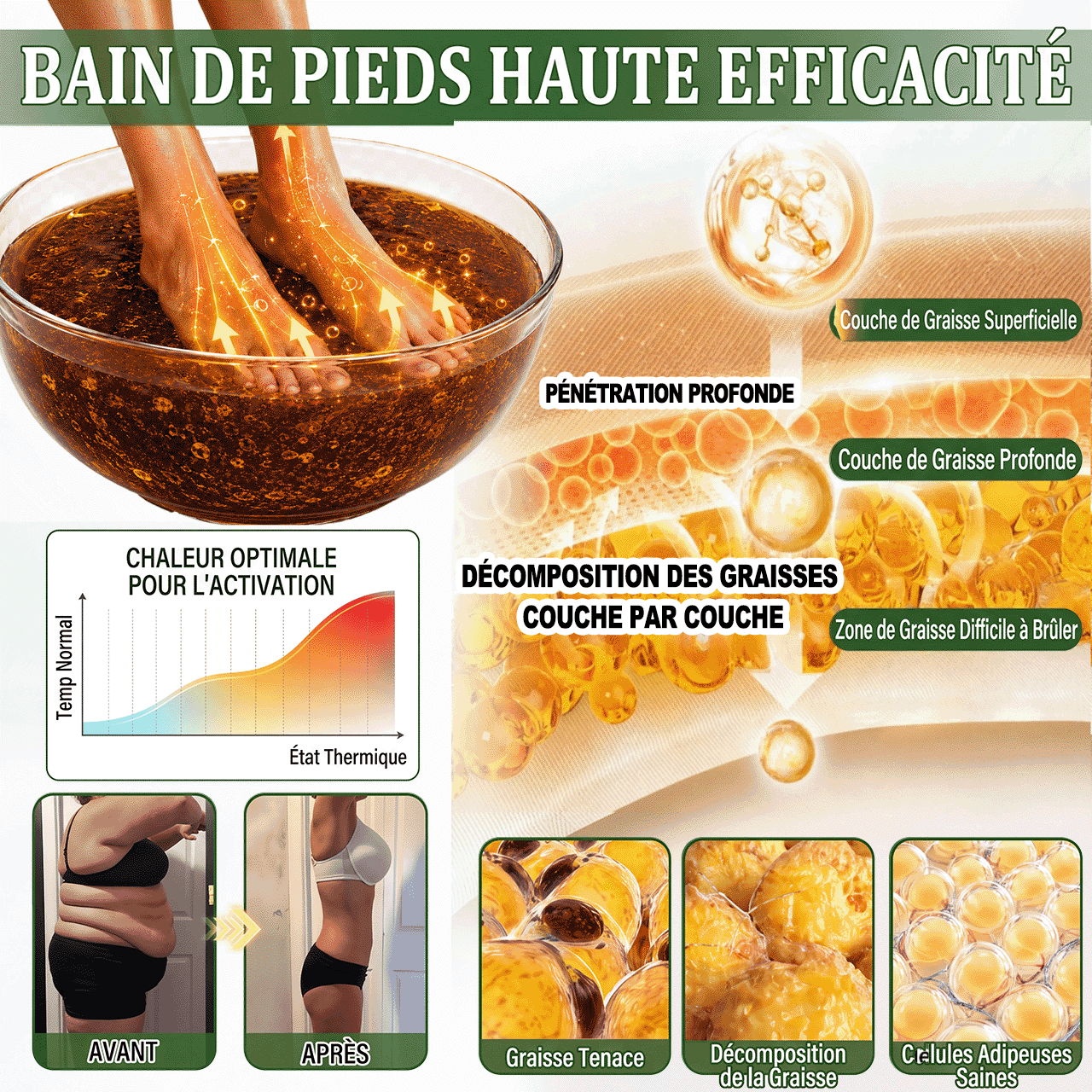 ☘️ GreenFeel® Berbérine, Moringa & Venin d’Abeille – Perles Détox Minceur pour Bain de Pieds, soutenant la gestion du poids, le drainage lymphatique, une circulation saine, le bien-être féminin et une peau visiblement plus ferme. 🔥