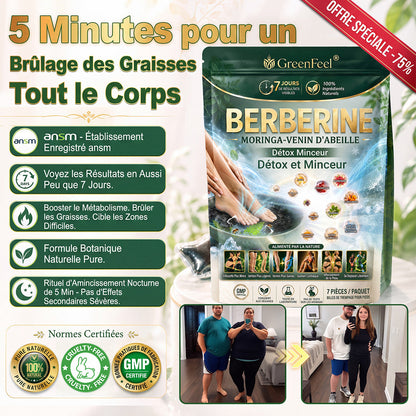 ☘️ GreenFeel® Berbérine, Moringa & Venin d’Abeille – Perles Détox Minceur pour Bain de Pieds, soutenant la gestion du poids, le drainage lymphatique, une circulation saine, le bien-être féminin et une peau visiblement plus ferme. 🔥